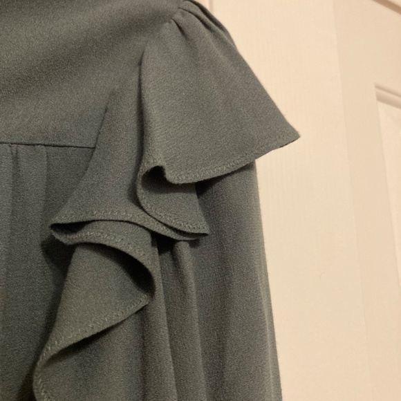 Ulla Johnson Green Long Sleeve Blouse Size 2 Designer ~ Luxury ~ Fall! - Picture 3 of 4